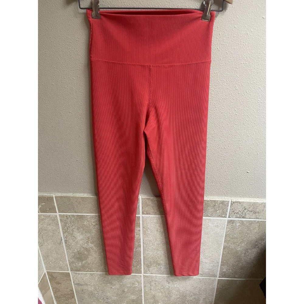 Beach riot Coral Red Ribbed Legging Medium